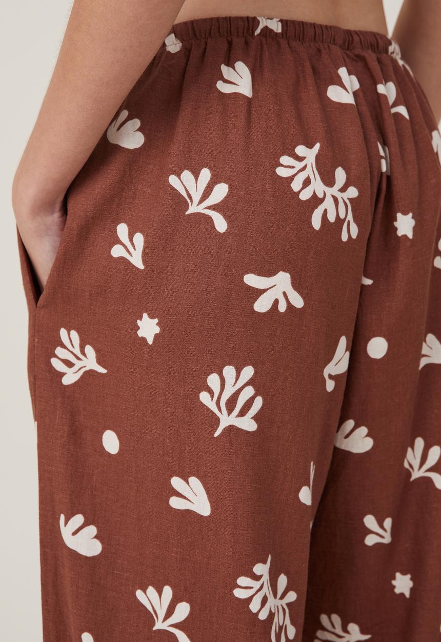 Cotton On - Haven wide leg pant - bottle brown coral