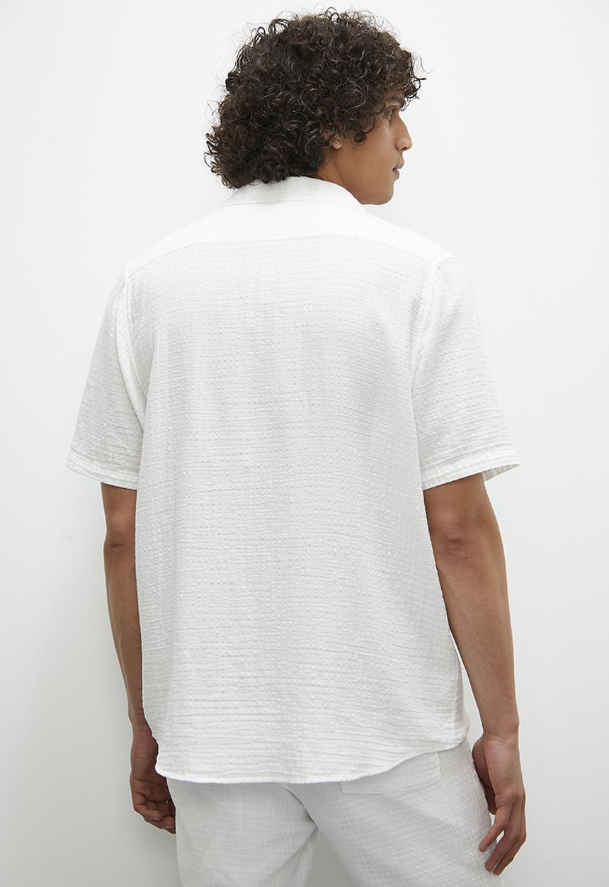 STYLE REPUBLIC - Cheese cloth short sleeve shirt - white