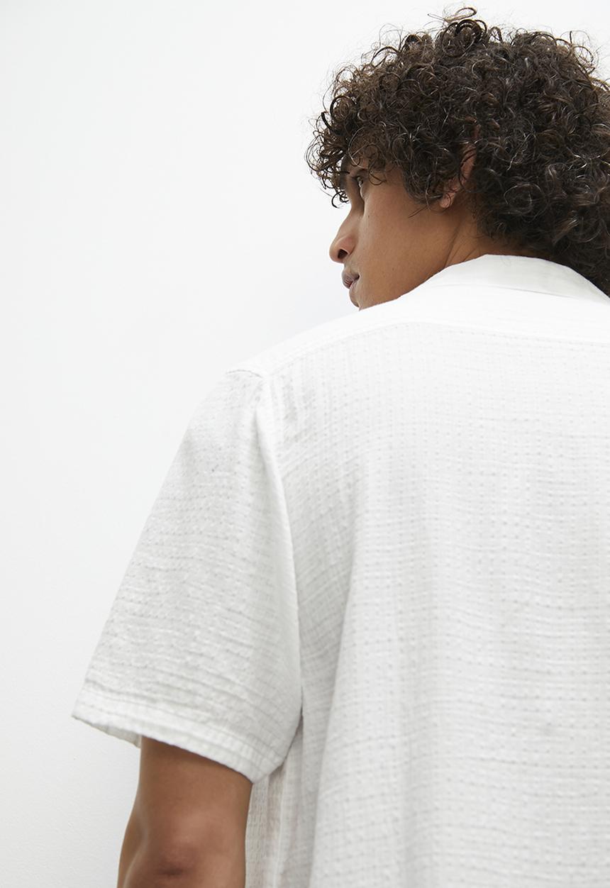 STYLE REPUBLIC - Cheese cloth short sleeve shirt - white