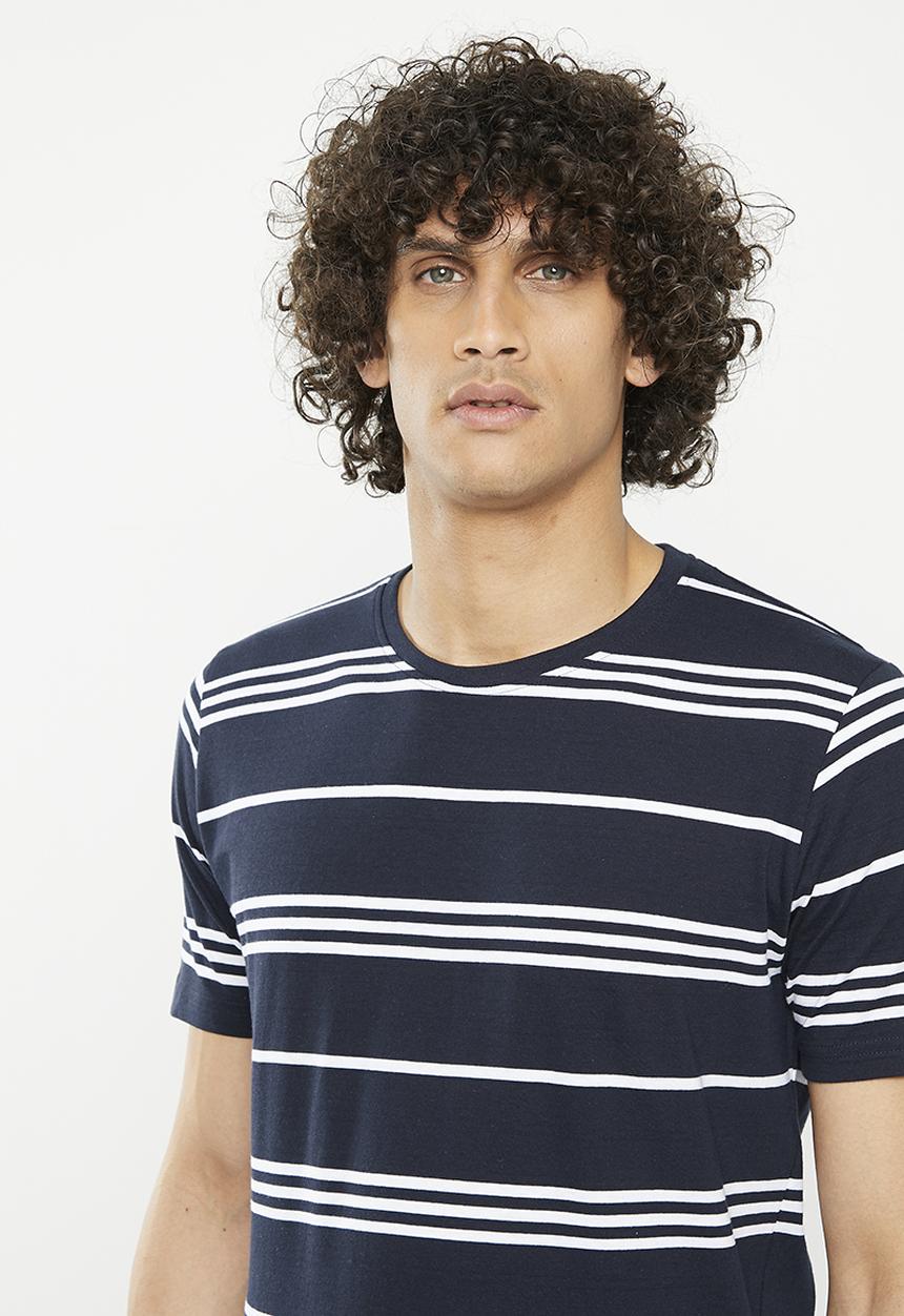 Brave Soul - Mts-627myron - navy/optic white stripe
