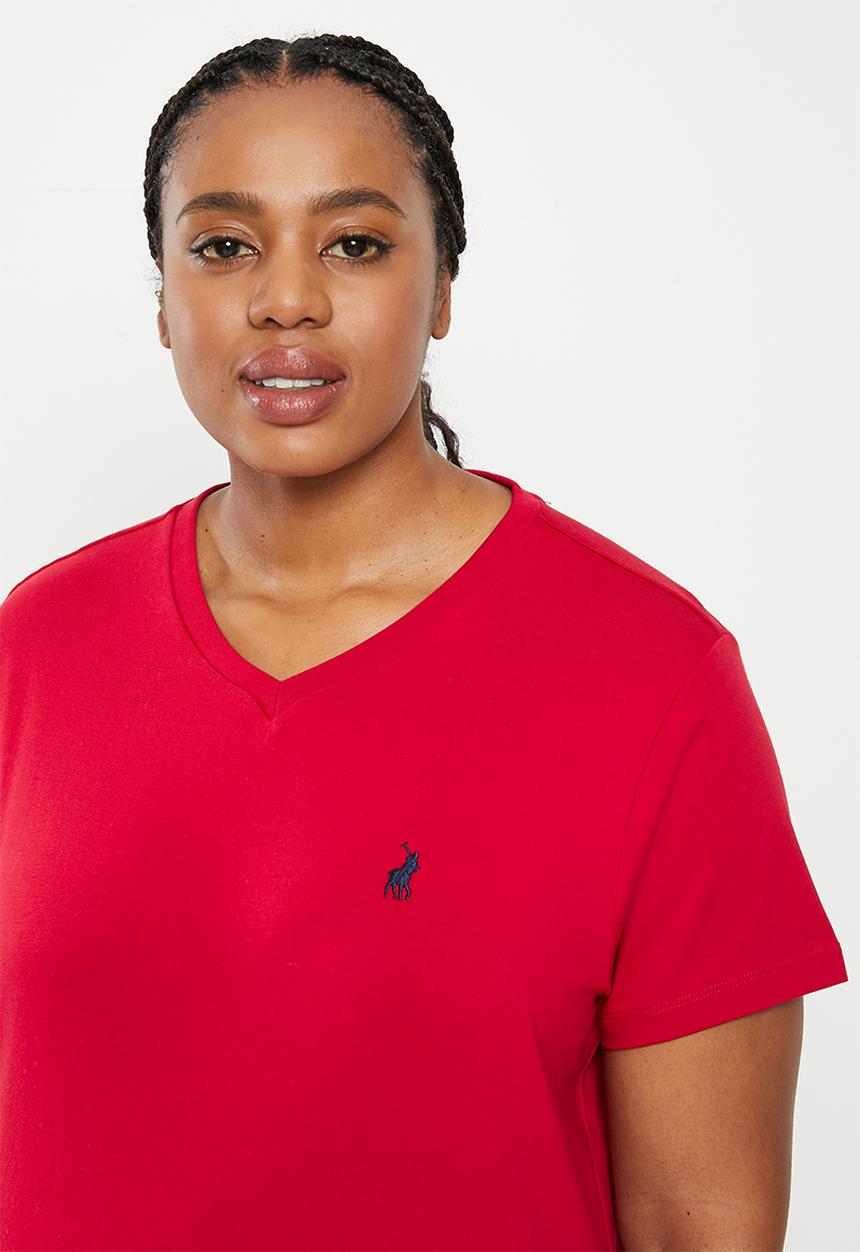 POLO - Plus kelly v-neck tee - red