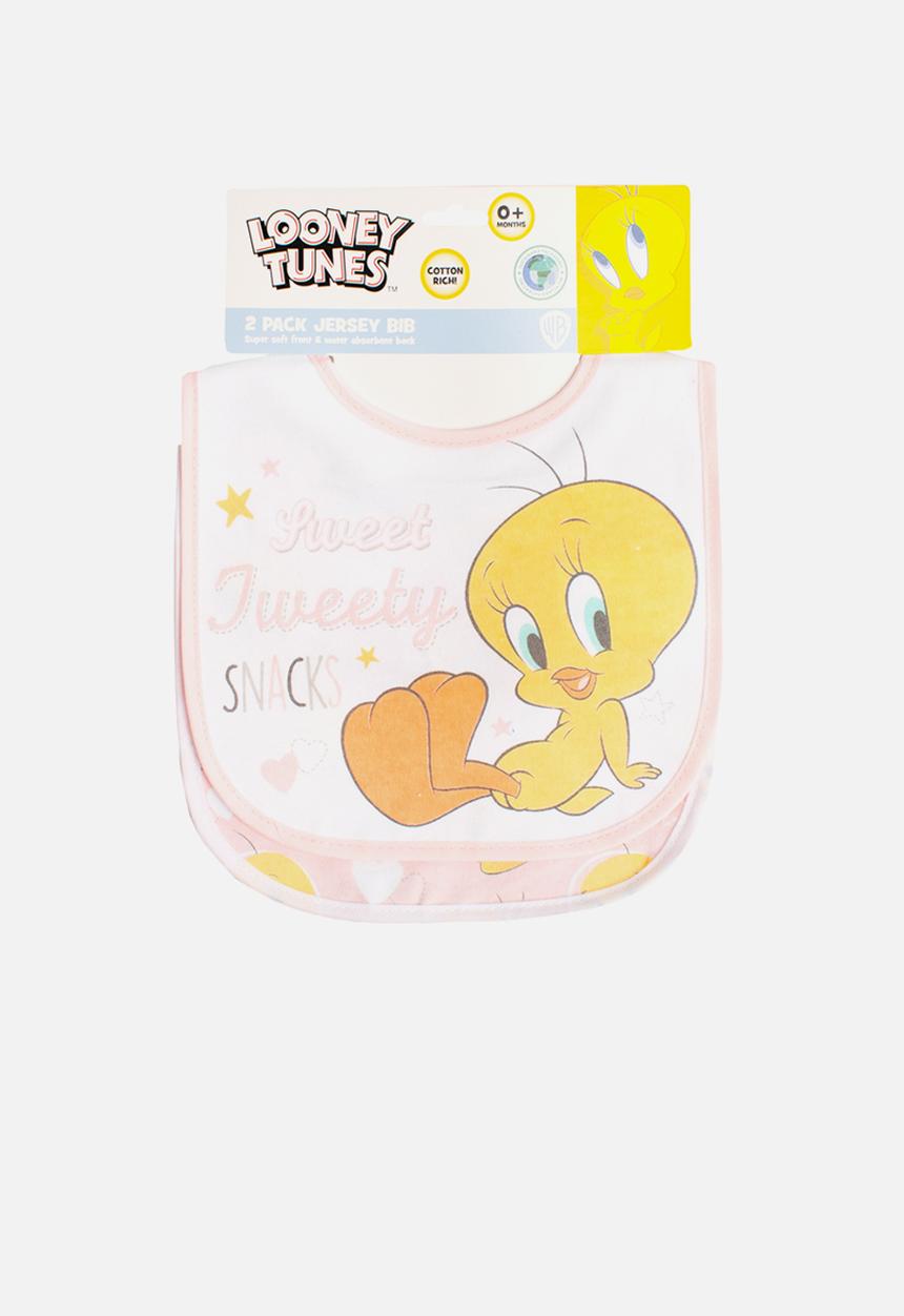 The Character Group (Legacy) - Tweety 2 pack jersey bib - pink