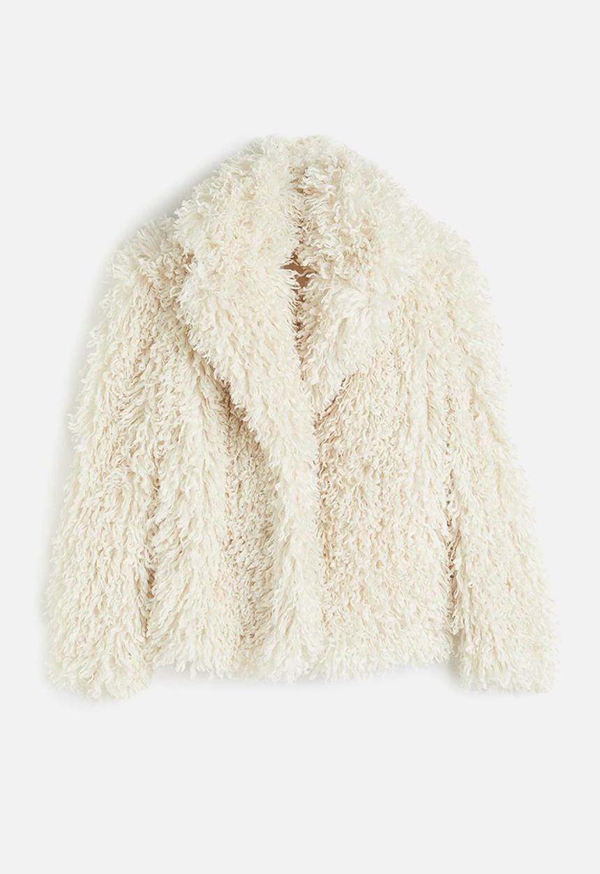 H&M - H&M Studio: Fuzzy jacket - cream