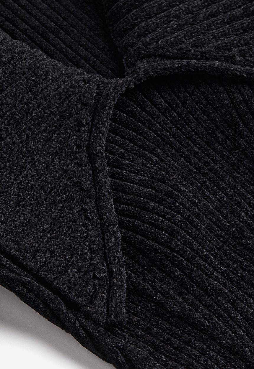 H&M - H&M Studio: Chenille chelsea-collar jumper - charcoal grey