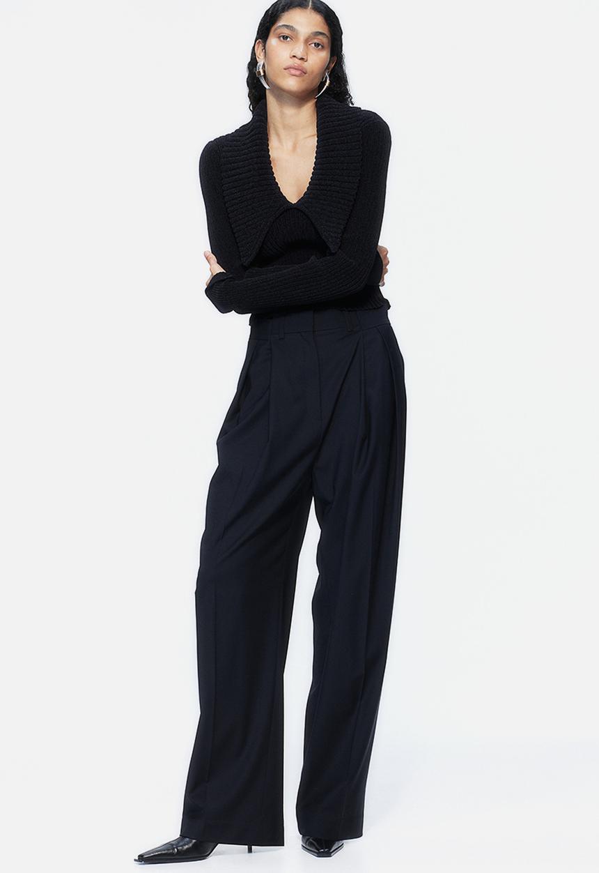 H&M - H&M Studio: Chenille chelsea-collar jumper - charcoal grey