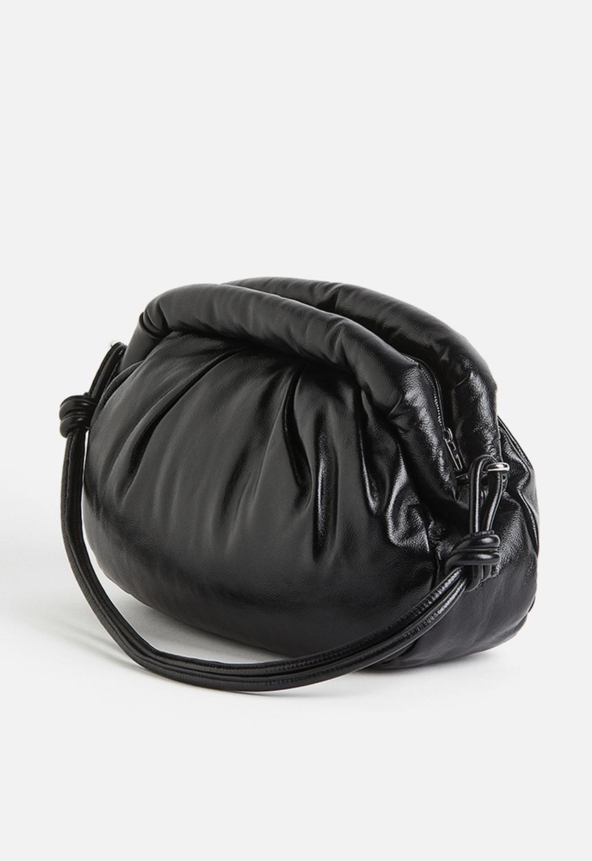 H&M - H&M Studio: Leather shoulder bag - midnight black