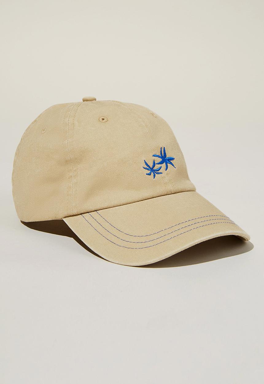 Rubi - Classic dad cap - palm icons/sand