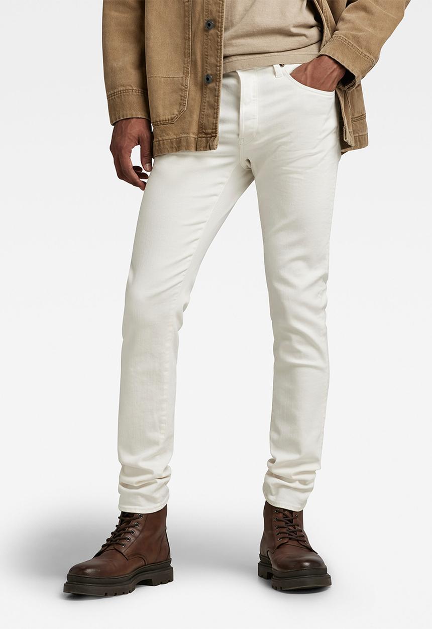 G-STAR - 3301 Slim elto superstretch rfd - white