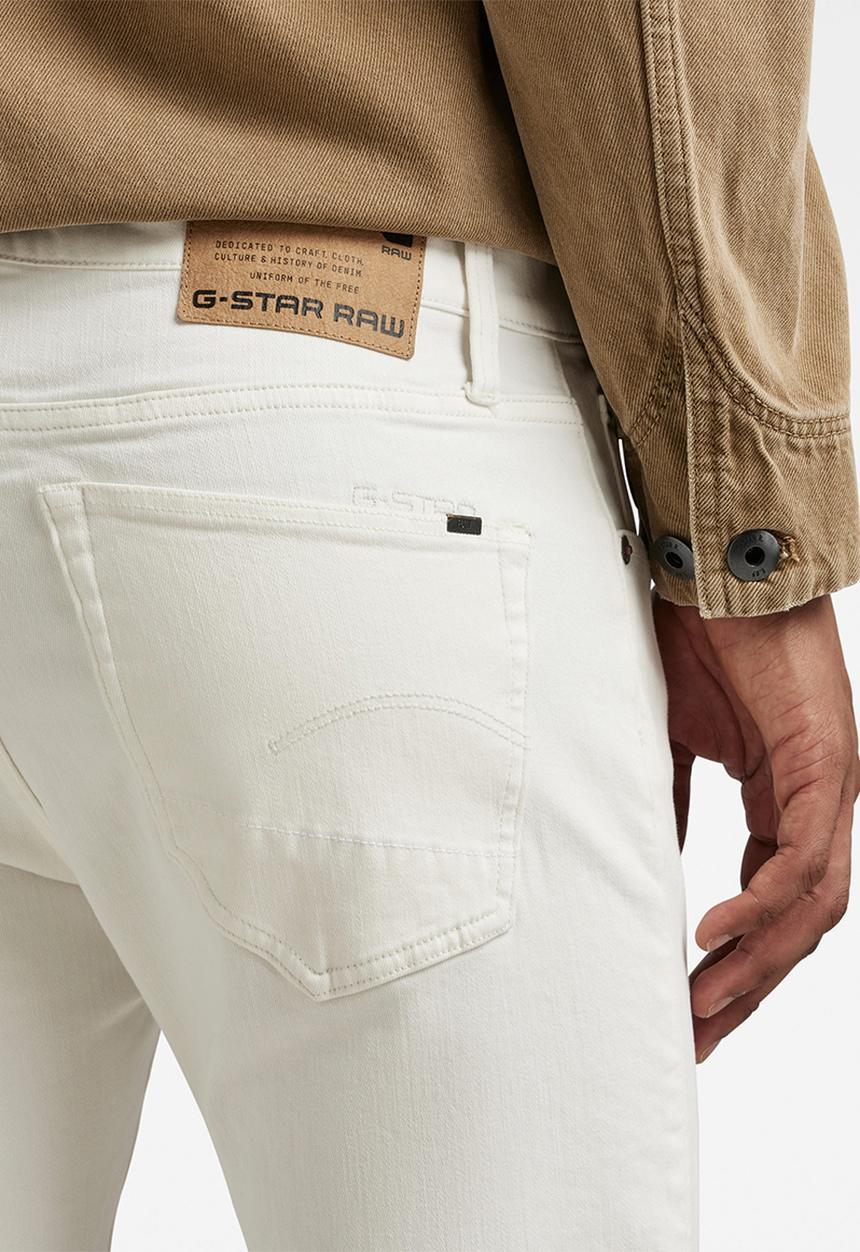 G-STAR - 3301 Slim elto superstretch rfd - white