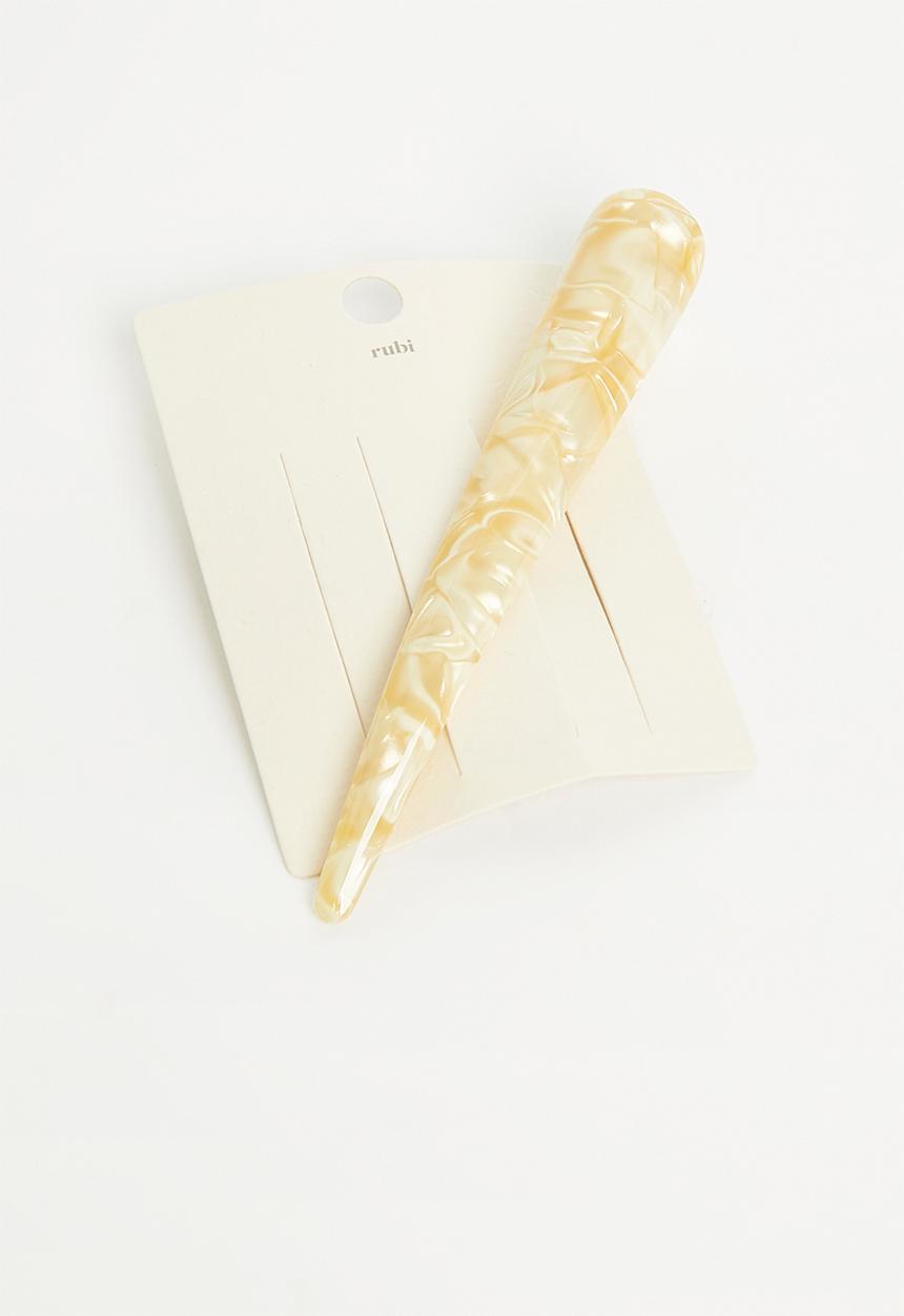 Rubi - Ally hair claw clip - white marble