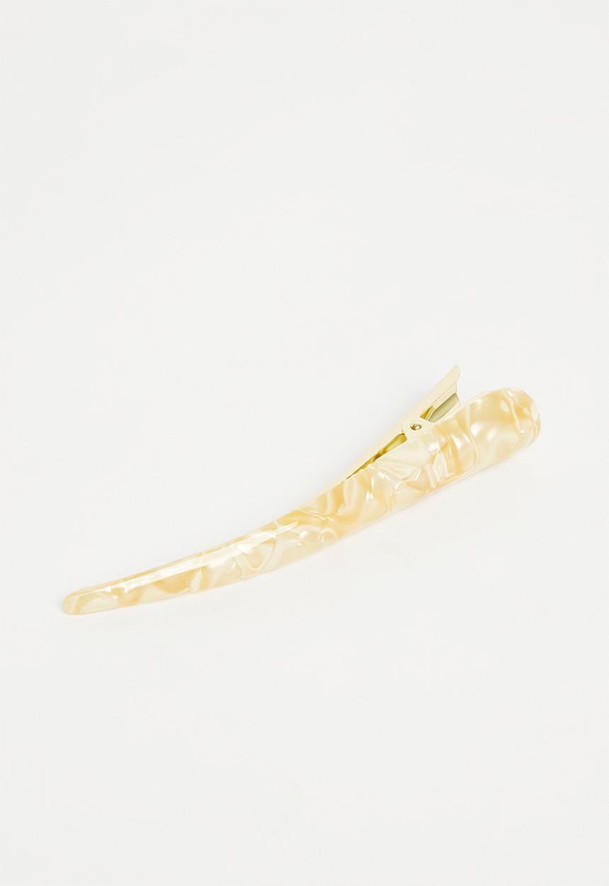 Rubi - Ally hair claw clip - white marble