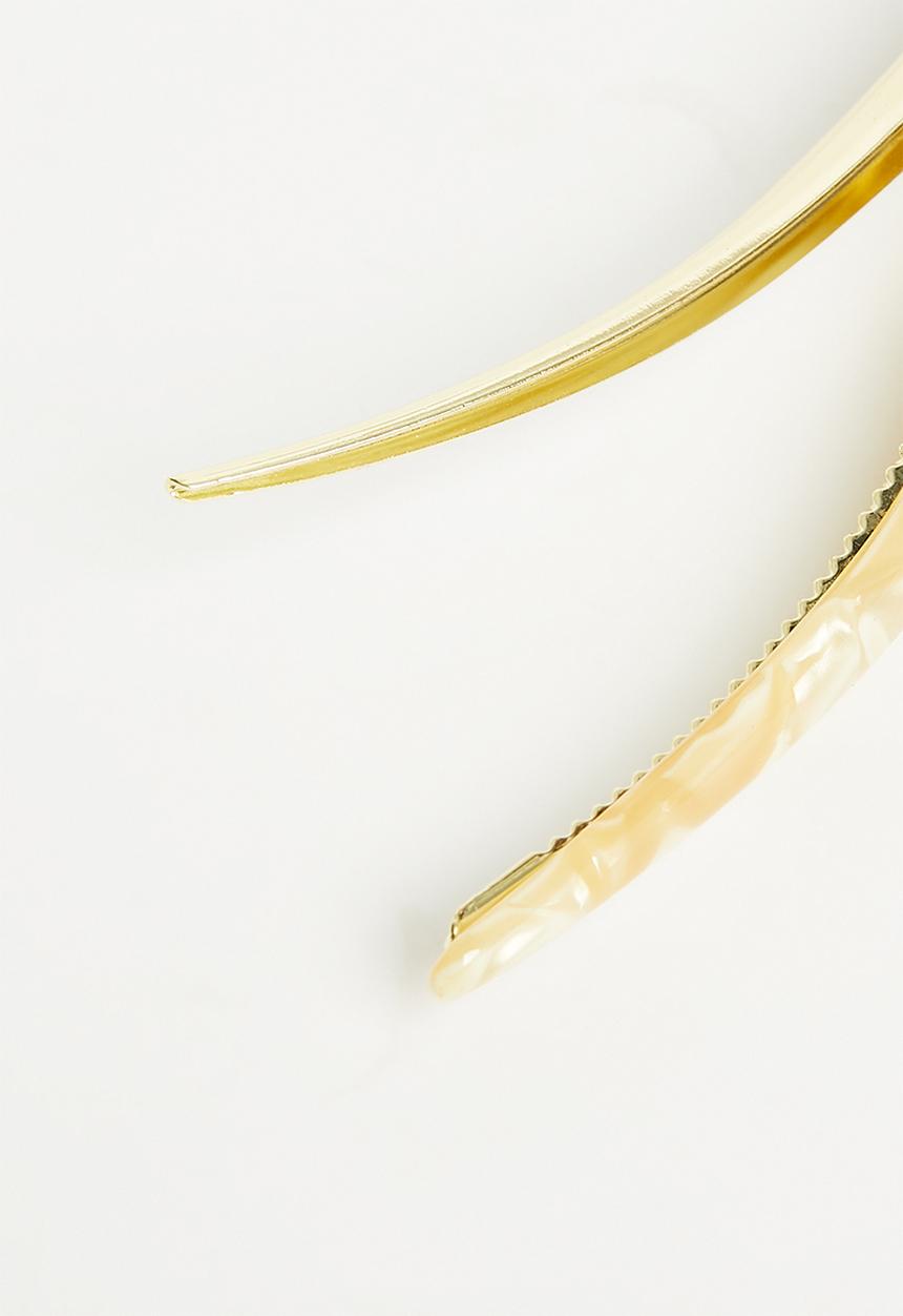 Rubi - Ally hair claw clip - white marble