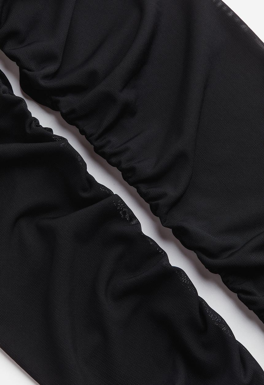 H&M - H&M Studio: Ruched mesh leggings - midnight black