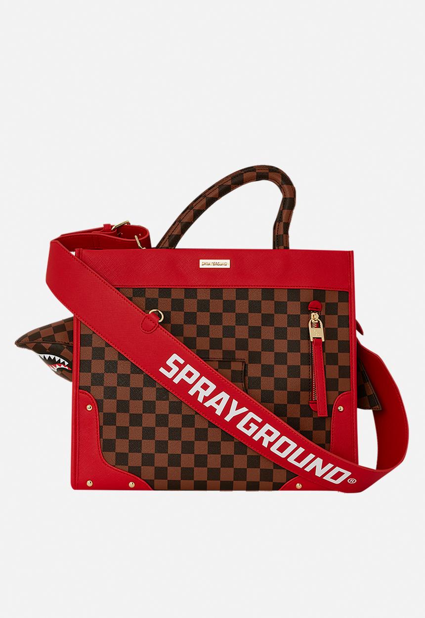 Sprayground - Sharks in Paris tote - red & brown 
