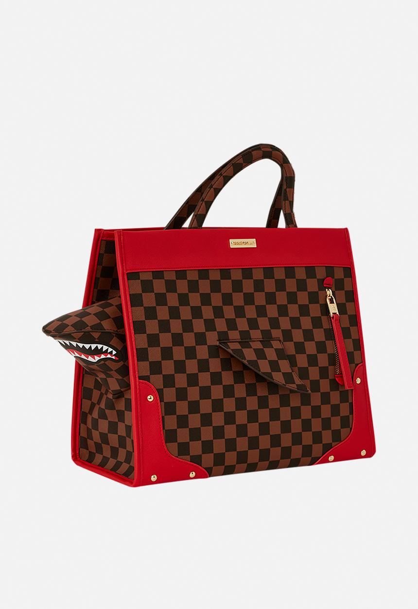 Sprayground - Sharks in Paris tote - red & brown 