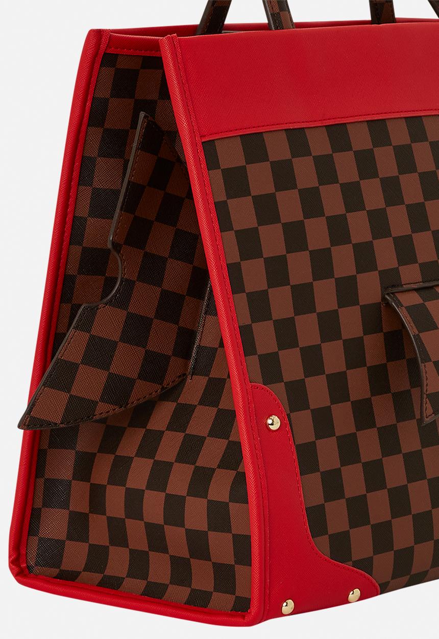 Sprayground - Sharks in Paris tote - red & brown 