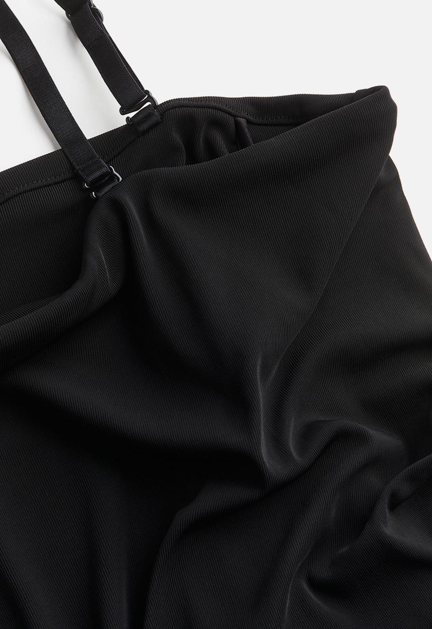 H&M - H&M Studio: Jersey off-the-shoulder dress - midnight black