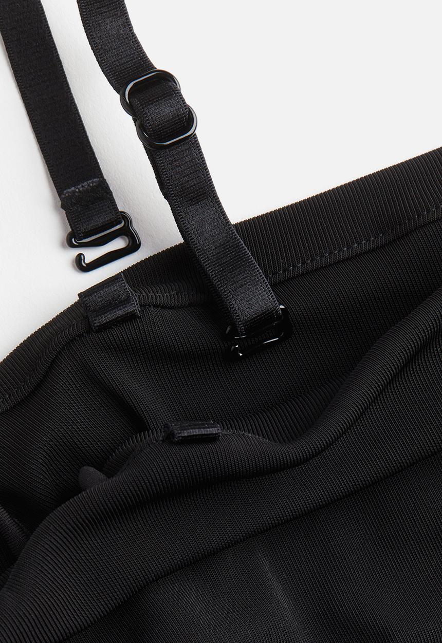 H&M - H&M Studio: Jersey off-the-shoulder dress - midnight black