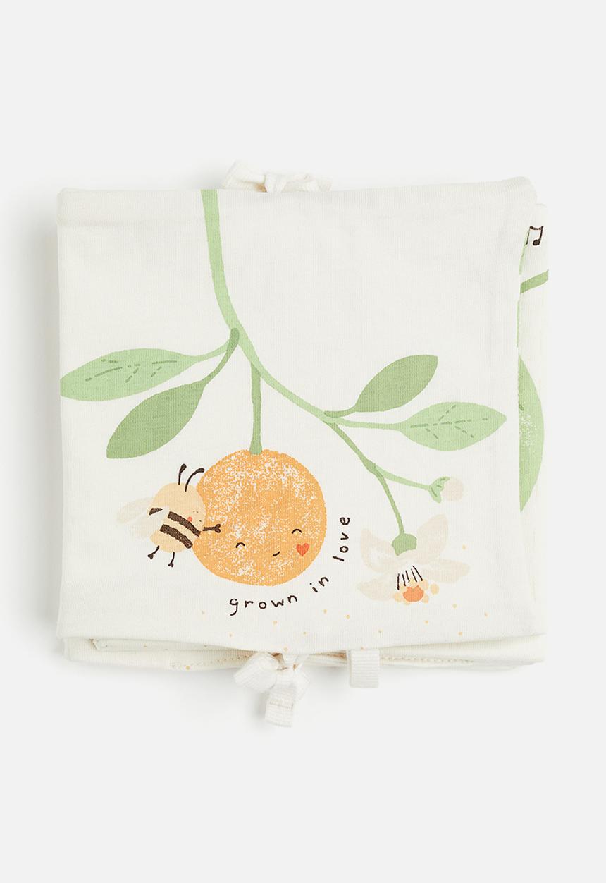 H&M - Fold-out soft book - natural white / fruits  