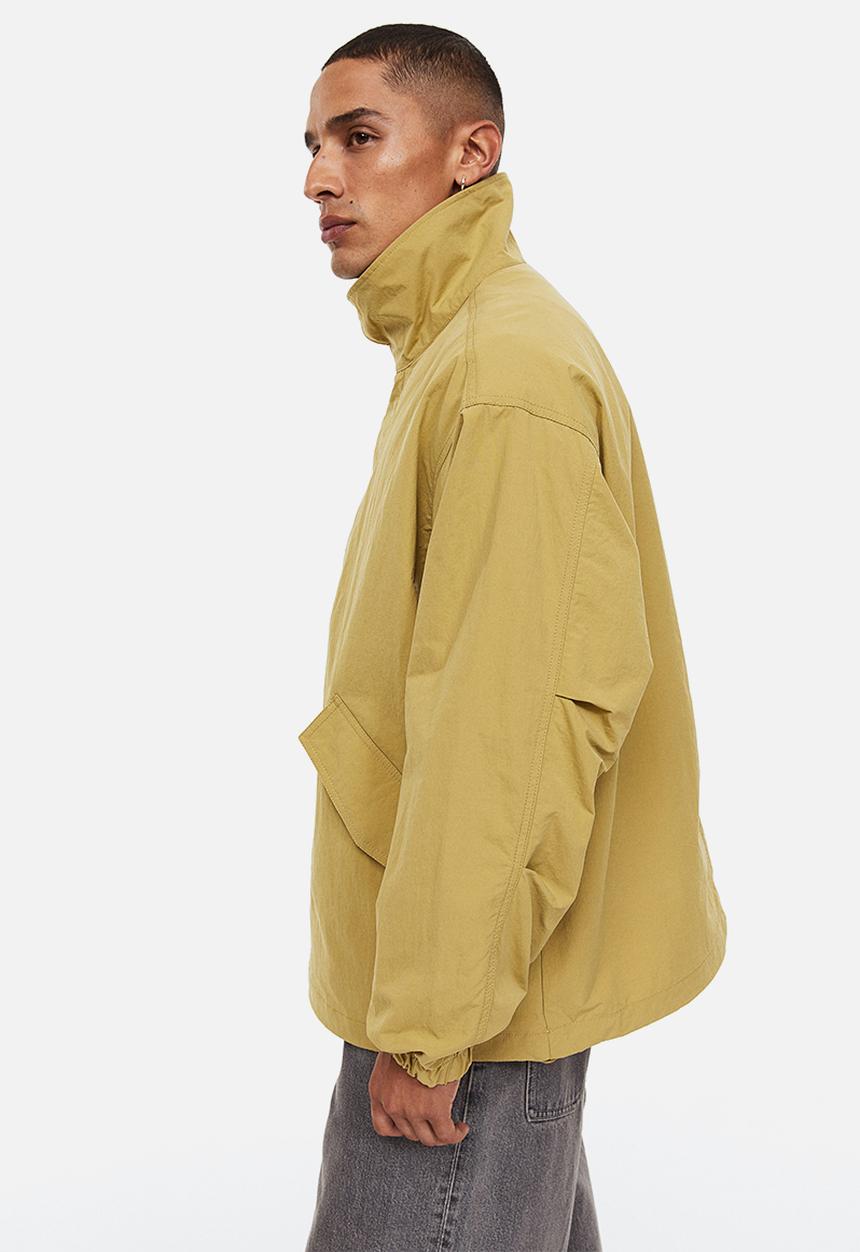 H&M - Relaxed fit water-repellent popover jacket - yellow