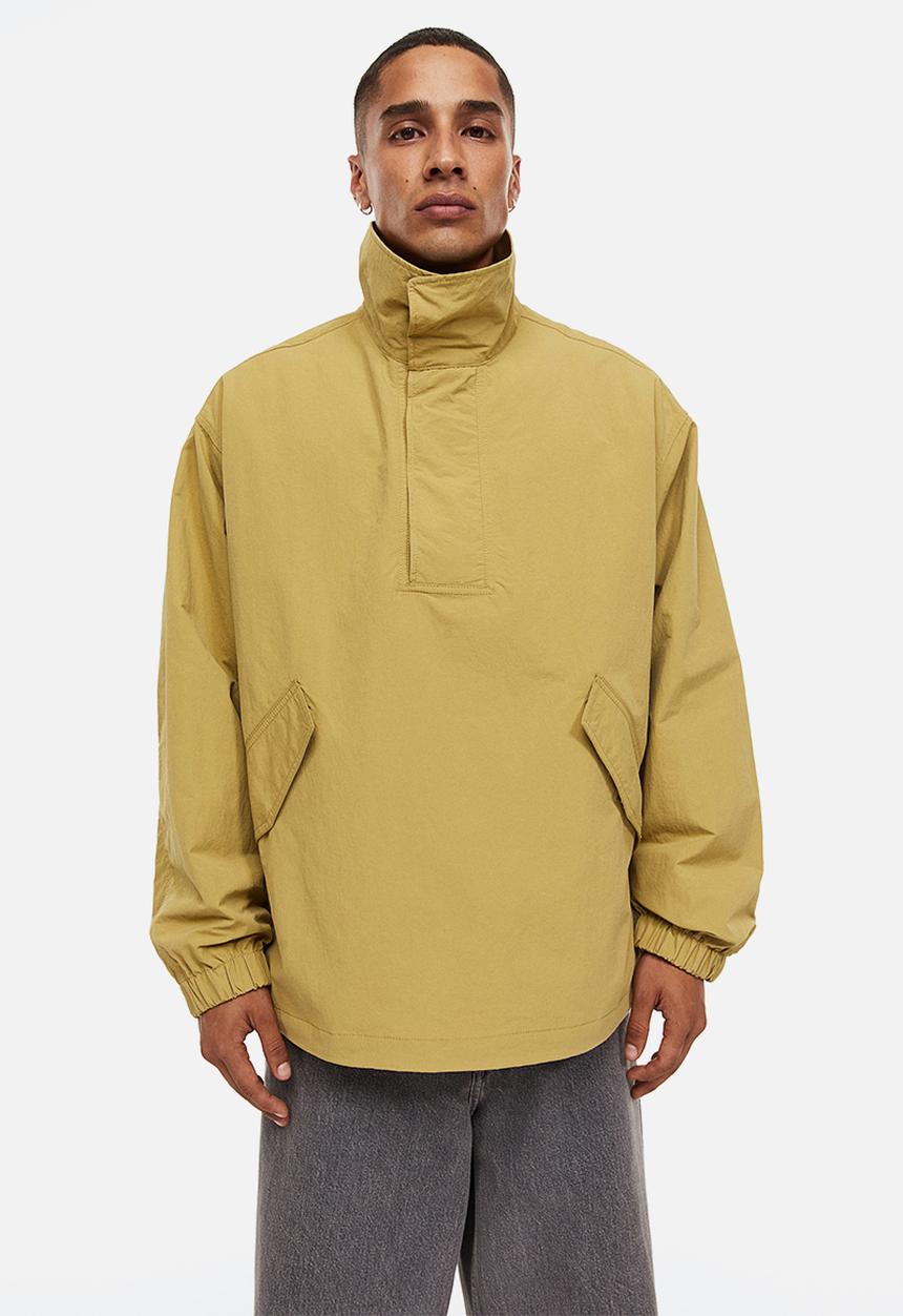 H&M - Relaxed fit water-repellent popover jacket - yellow