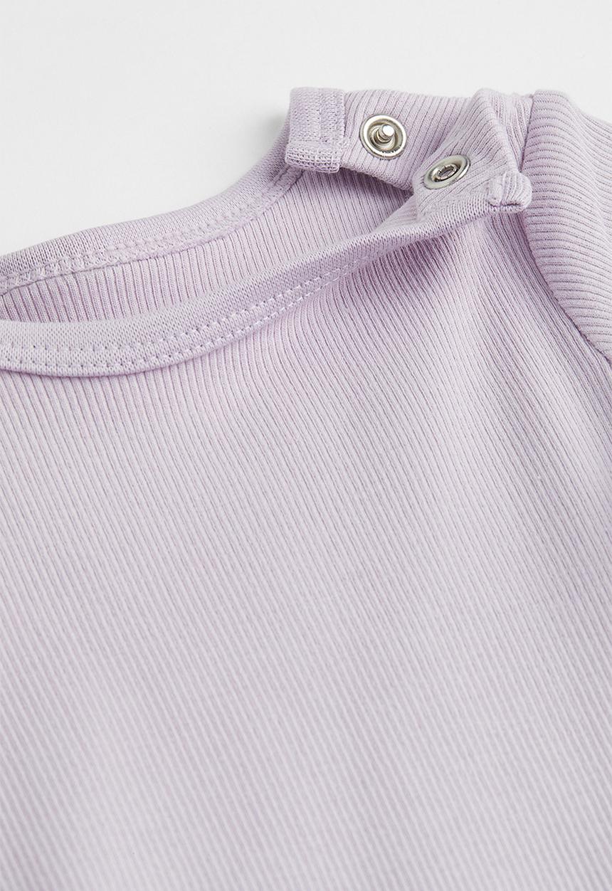 H&M - Ribbed cotton set - light purple