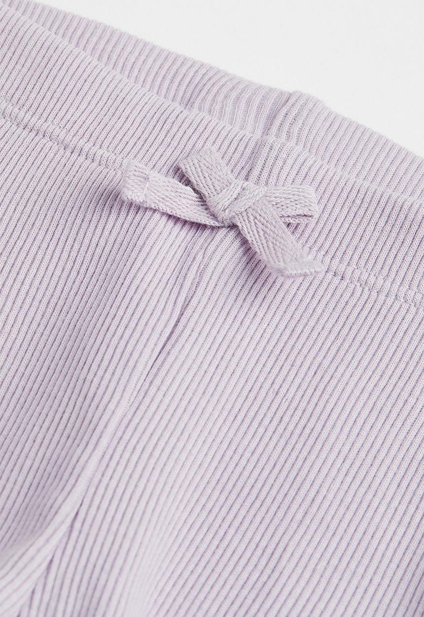 H&M - Ribbed cotton set - light purple