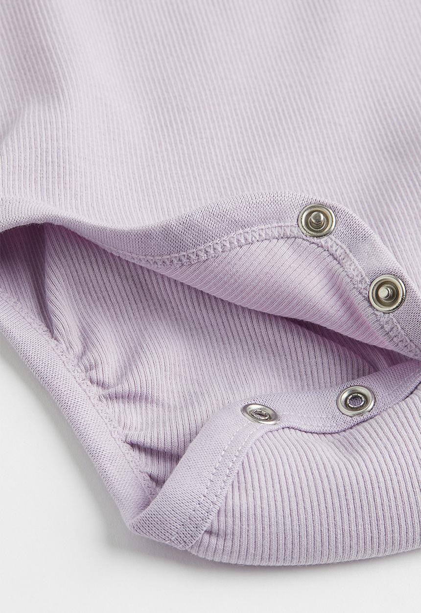 H&M - Ribbed cotton set - light purple