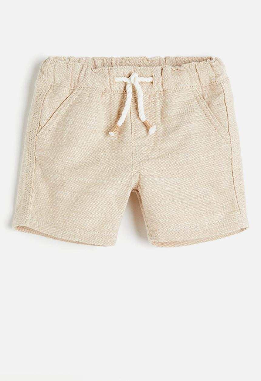 H&M - Cotton shorts - light beige 