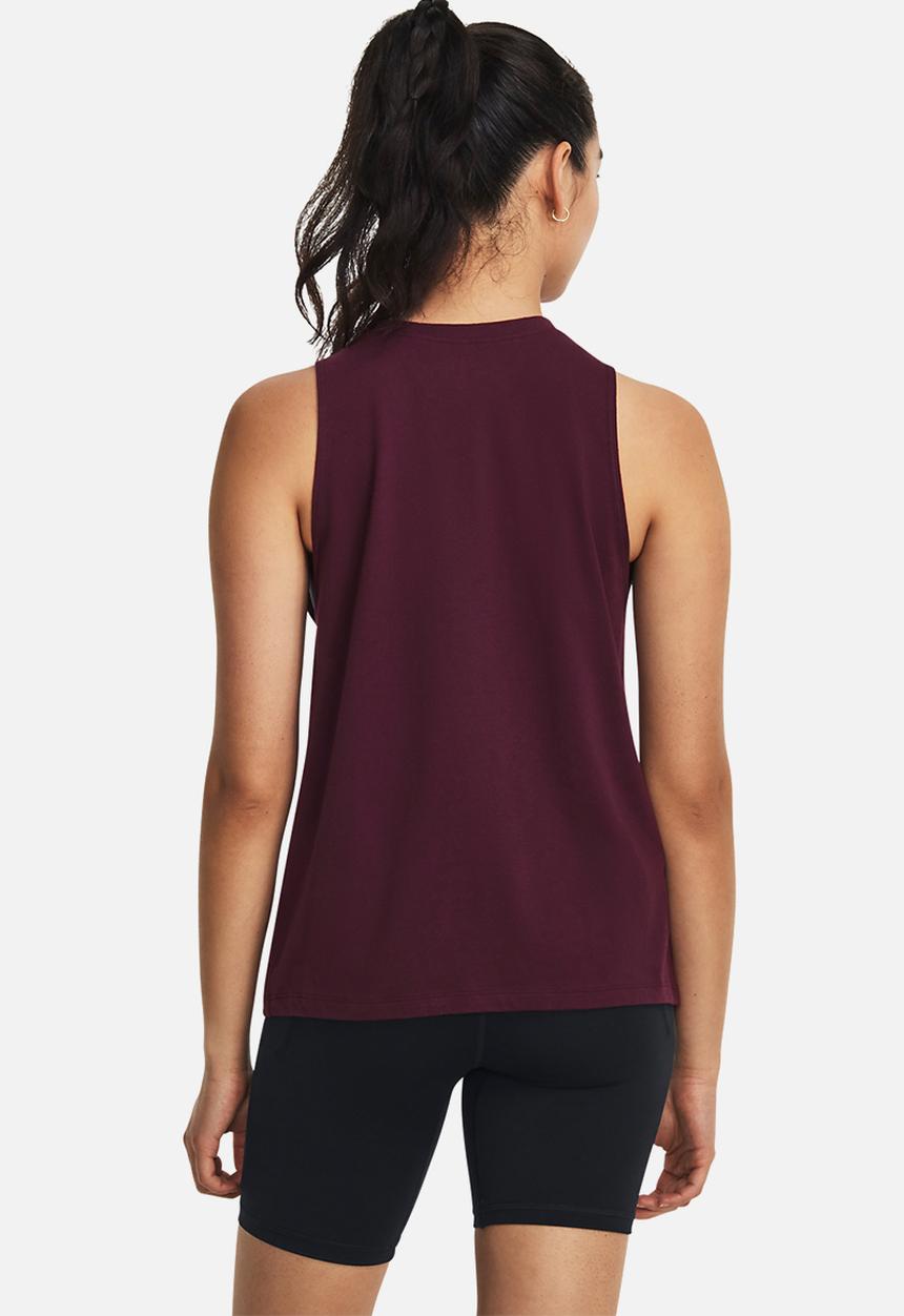 Under Armour - Ua live sportstyle tank - dark maroon & white