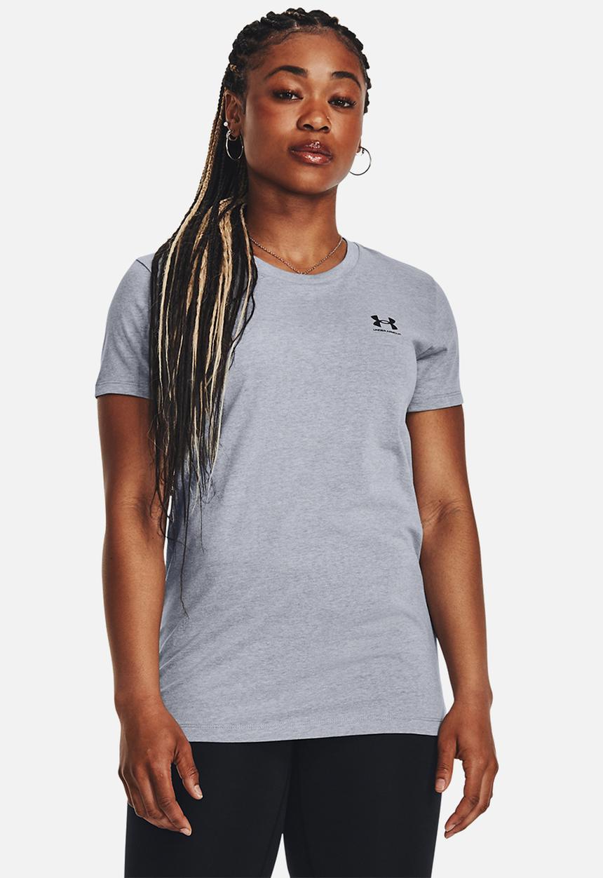 Under Armour - Ua sportstyle lc short sleeve - steel light heather & black