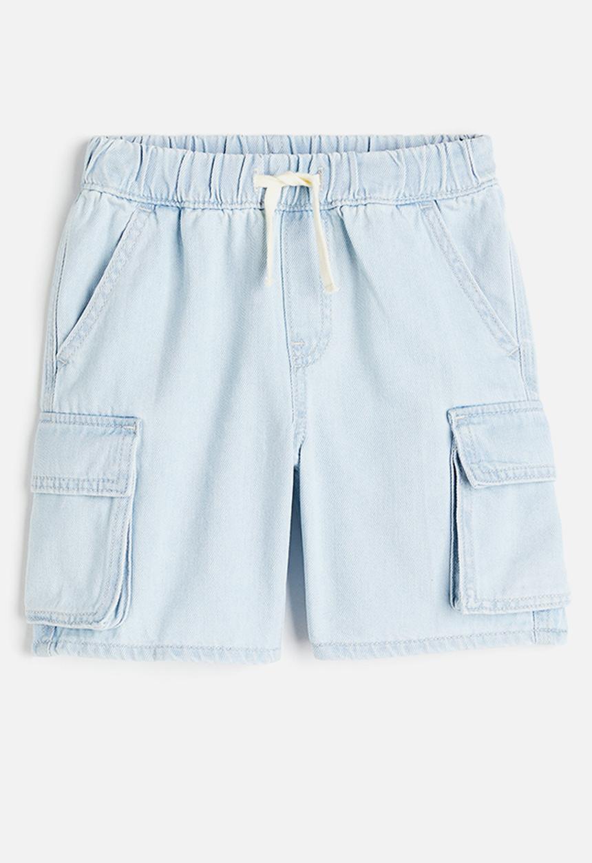 H&M - Cotton cargo shorts - light blue