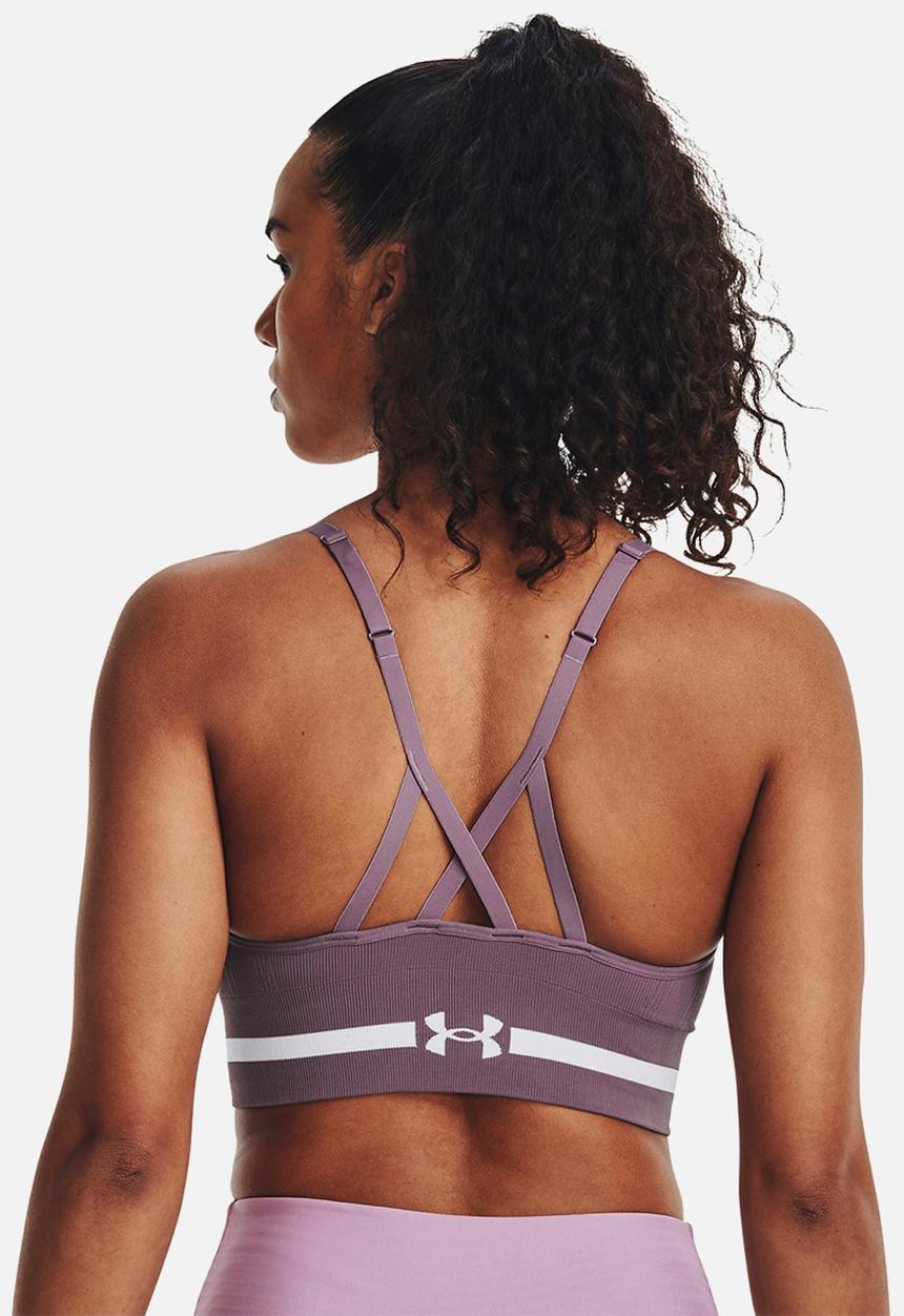 Under Armour - Ua seamless low long bra - misty purple & white