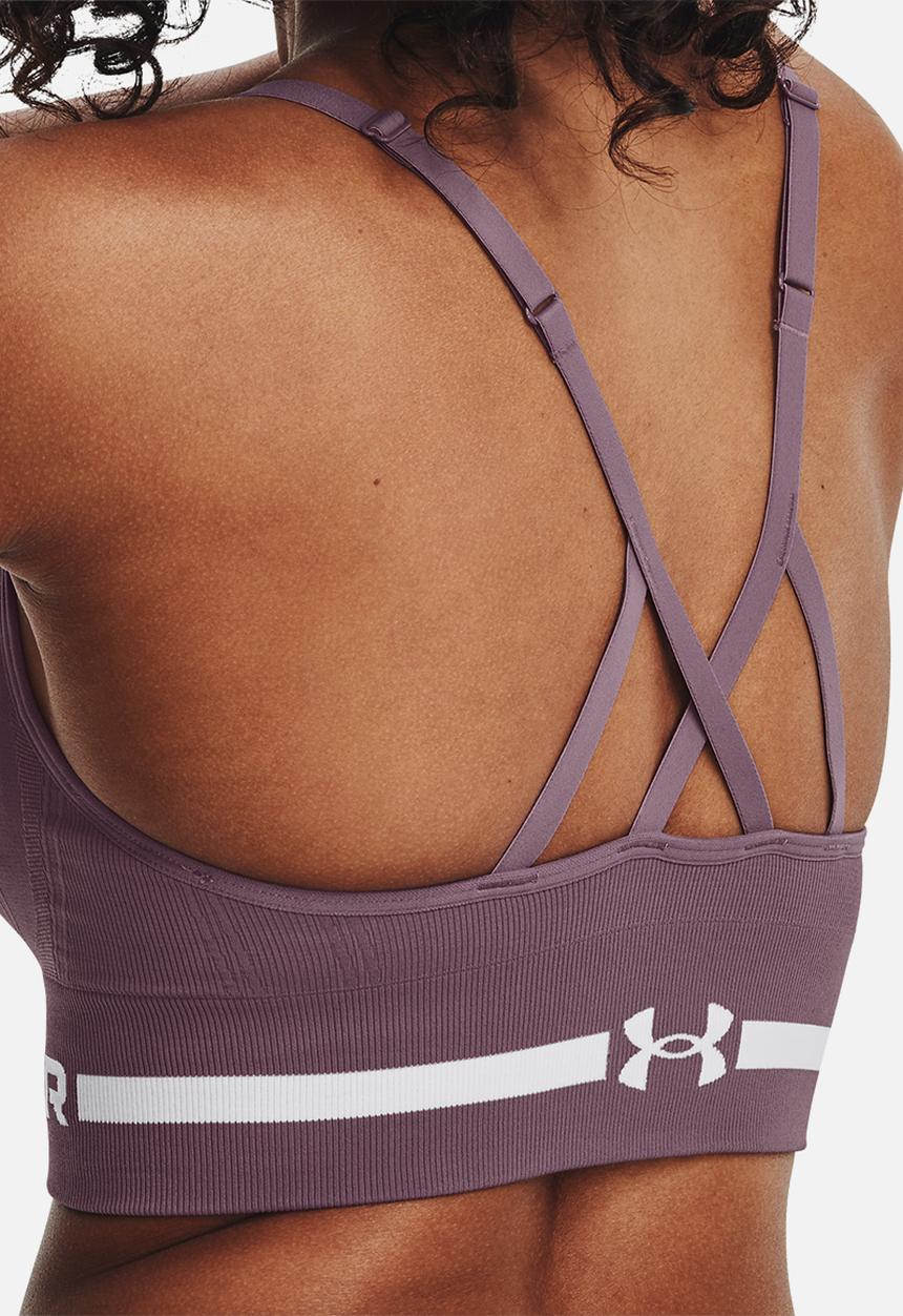 Under Armour - Ua seamless low long bra - misty purple & white
