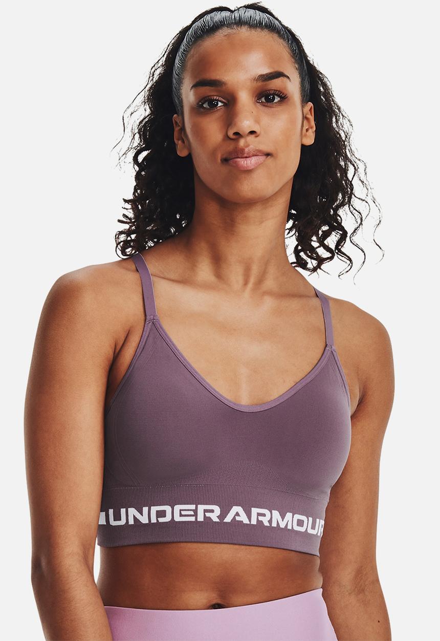 Under Armour - Ua seamless low long bra - misty purple & white