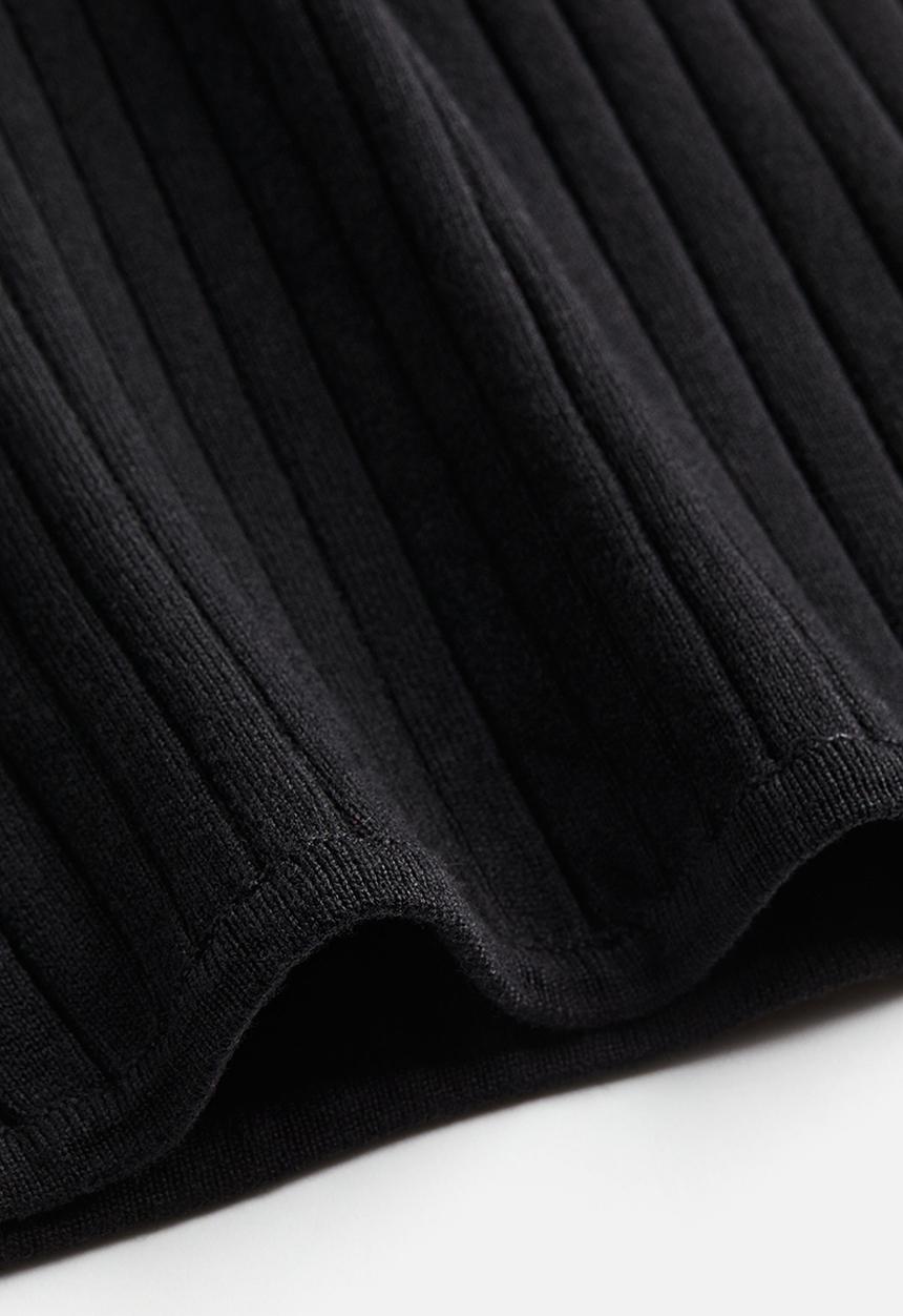 H&M - Rib-knit vest top - black