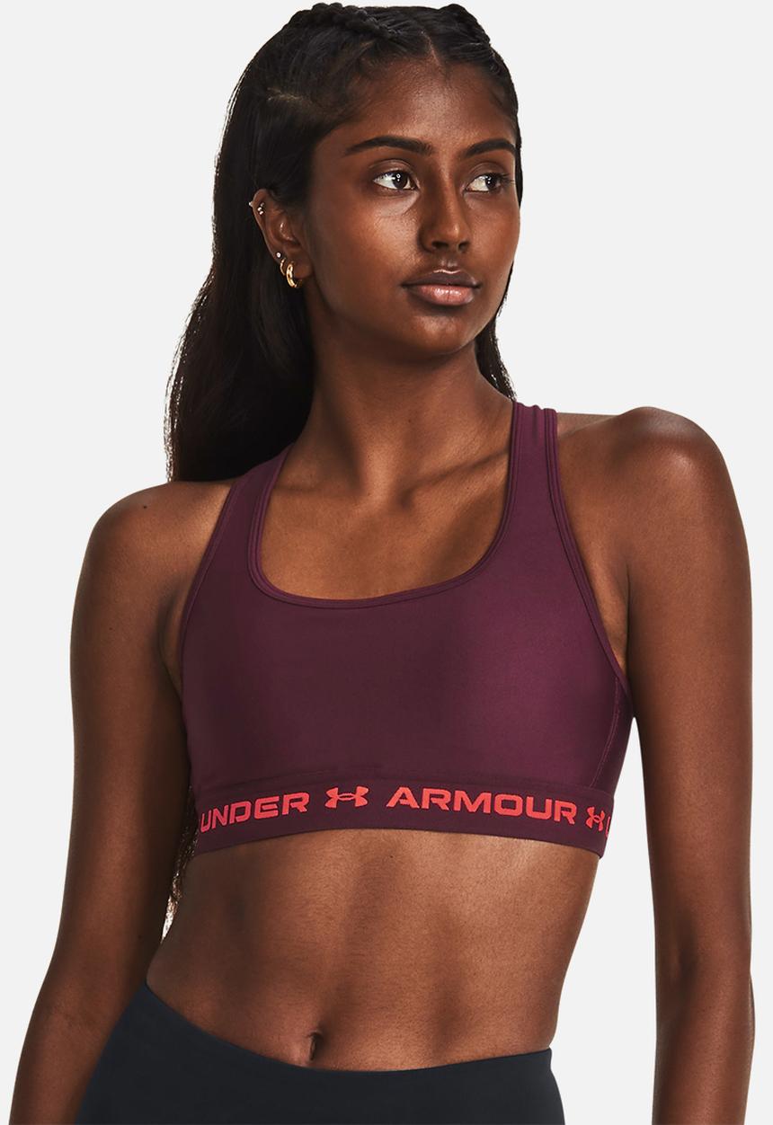 Under Armour - Ua crossback mid bra - dark maroon & beta