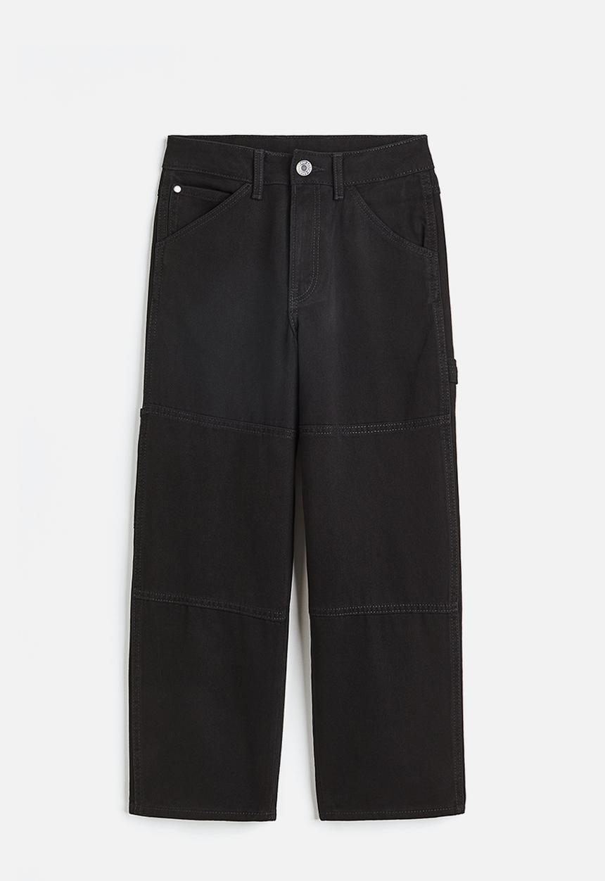 H&M - Baggy fit twill trousers - black