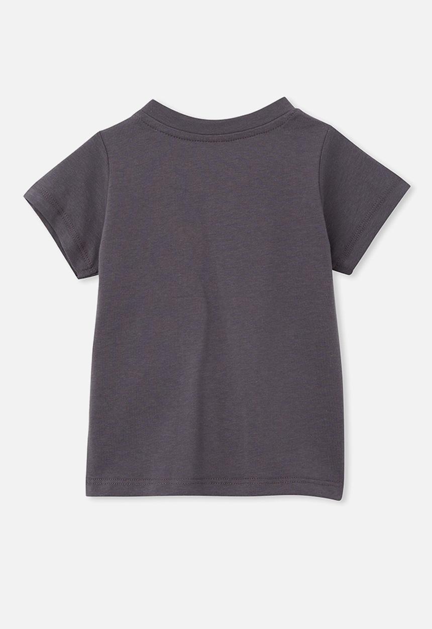 Cotton On - Jamie short sleeve tee - rabbit grey sun seeker