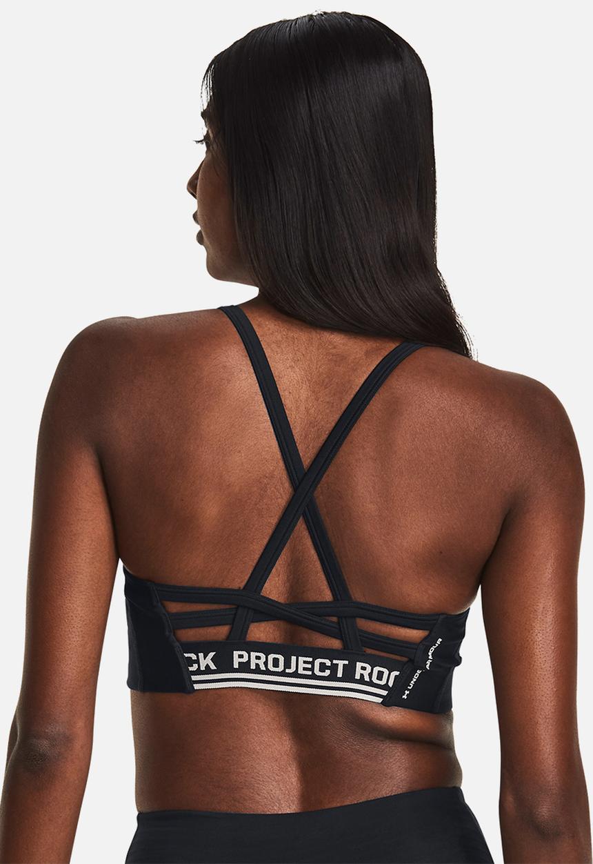 Under Armour - Pjt rck all train cross back bra - black & white clay
