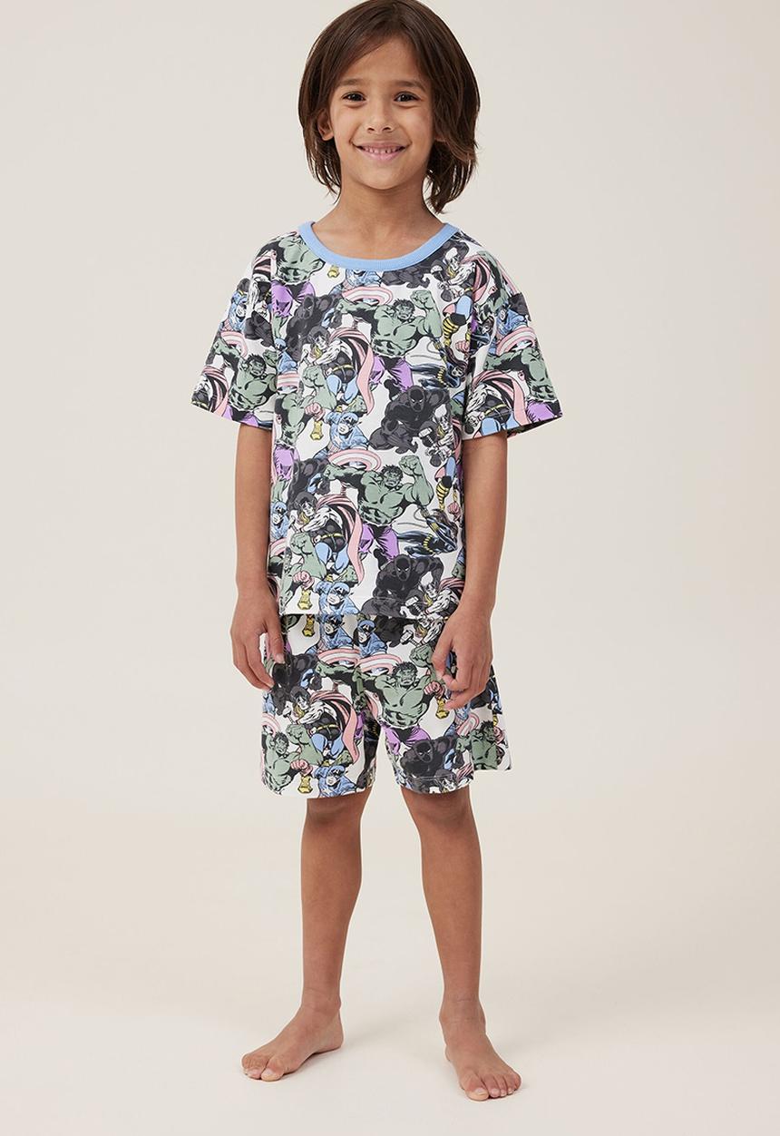 Cotton On - Felix short sleeve pyjama set license - lcn mar vanilla/marvel avengers