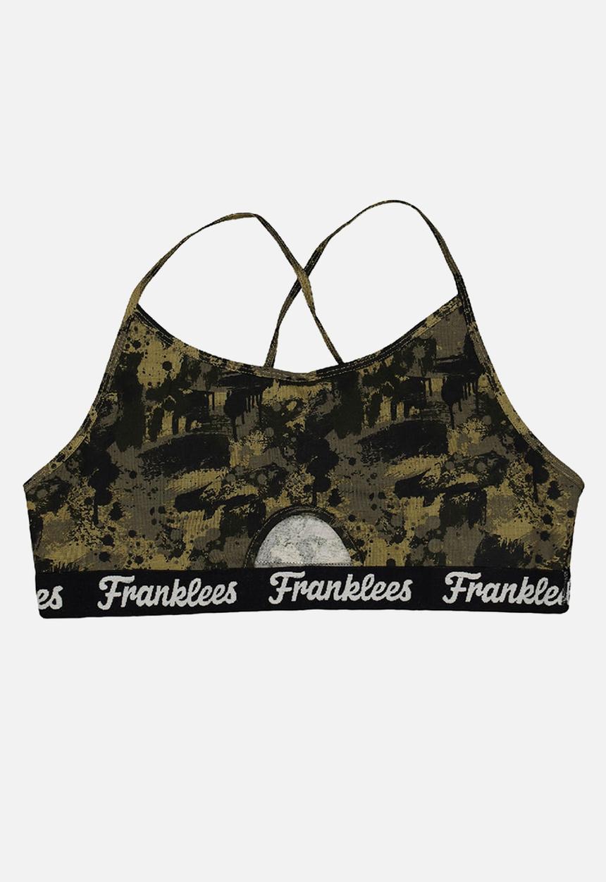 Franklees - Camo cut-out crop bra - multi