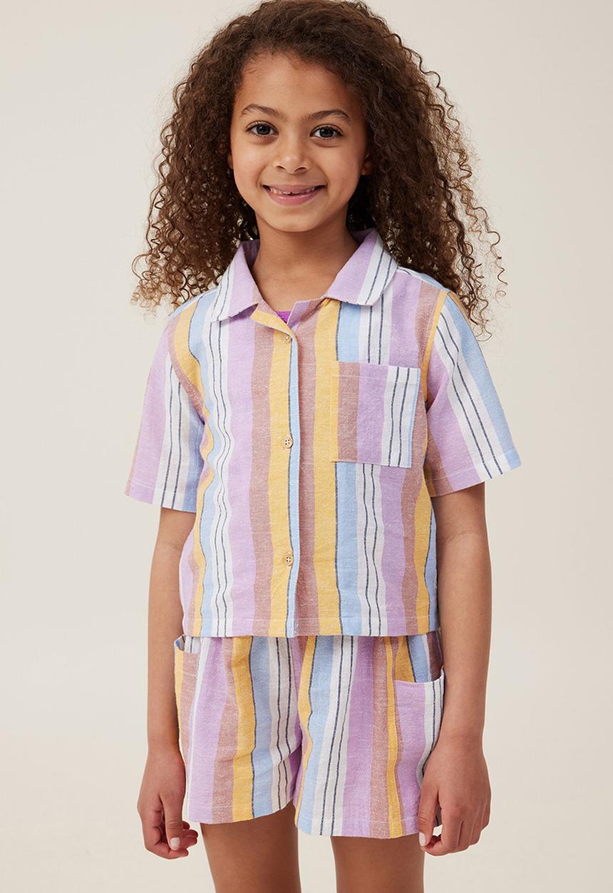 Cotton On - Paisley resort shirt - chameleon/rio stripe