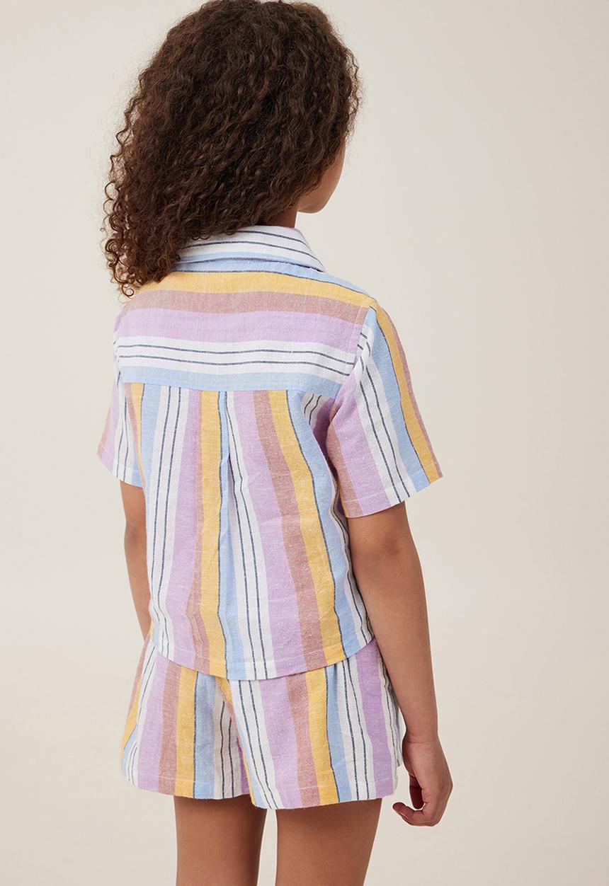 Cotton On - Paisley resort shirt - chameleon/rio stripe