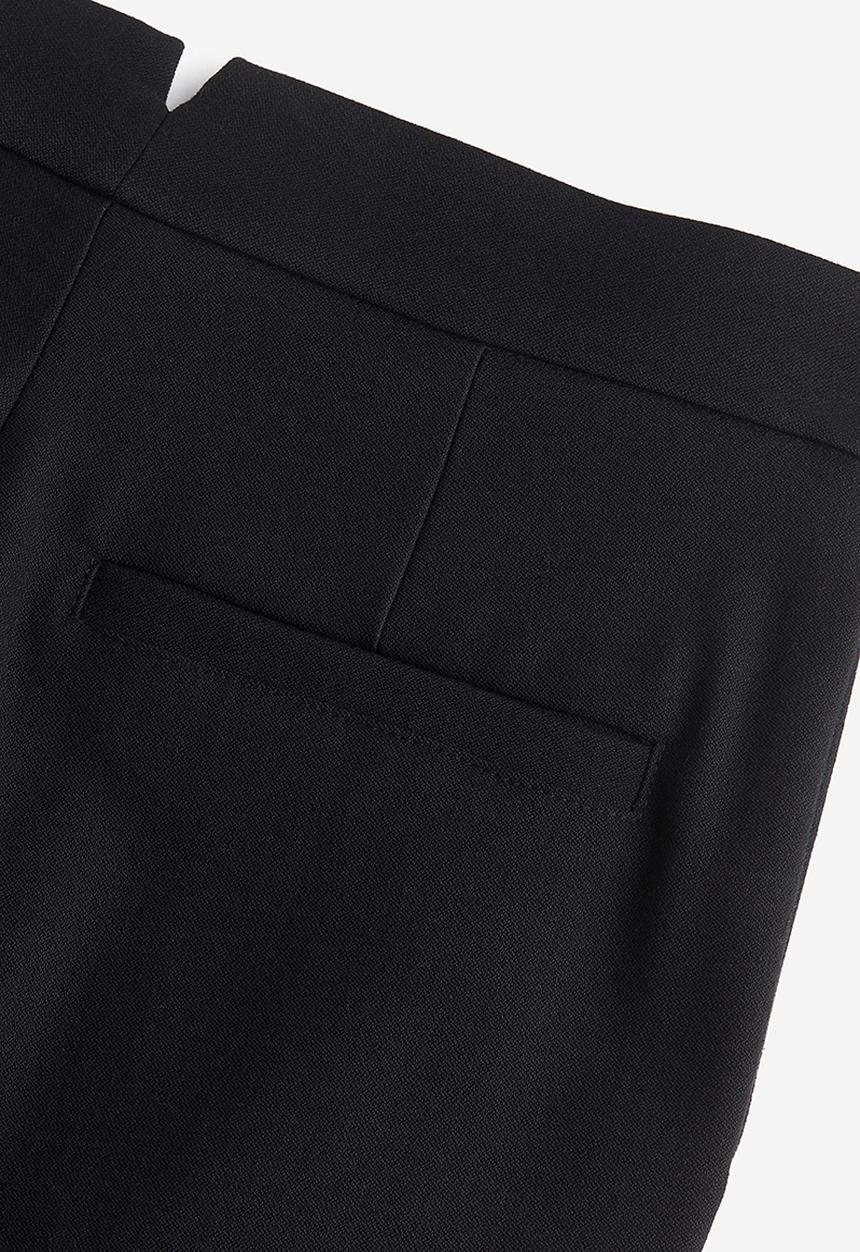 H&M - H&M Studio: Wool-blend bootcut trousers - midnight black 