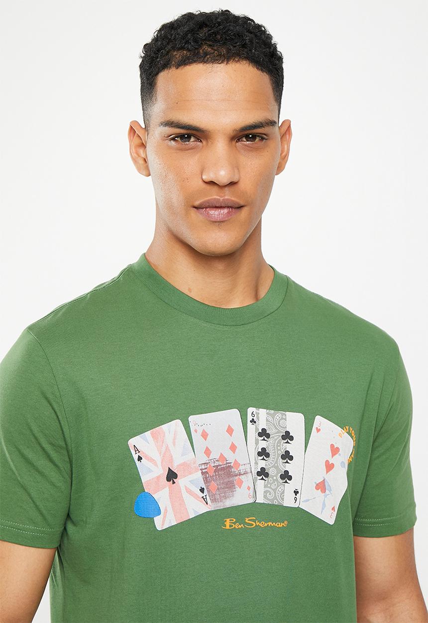 Ben Sherman - Playing card tee-shirt - rich fern