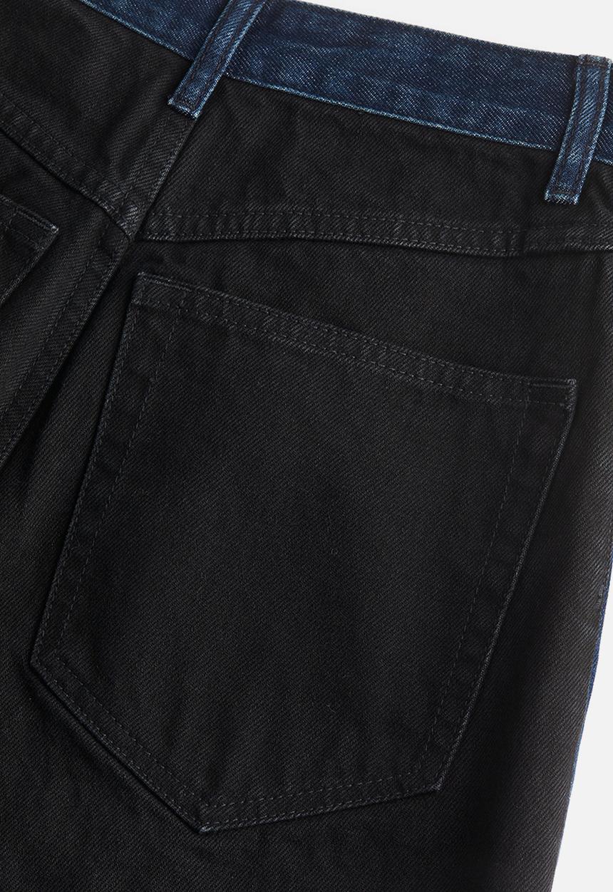 H&M - H&M Studio: Two-toned jeans - dark denim blue black 