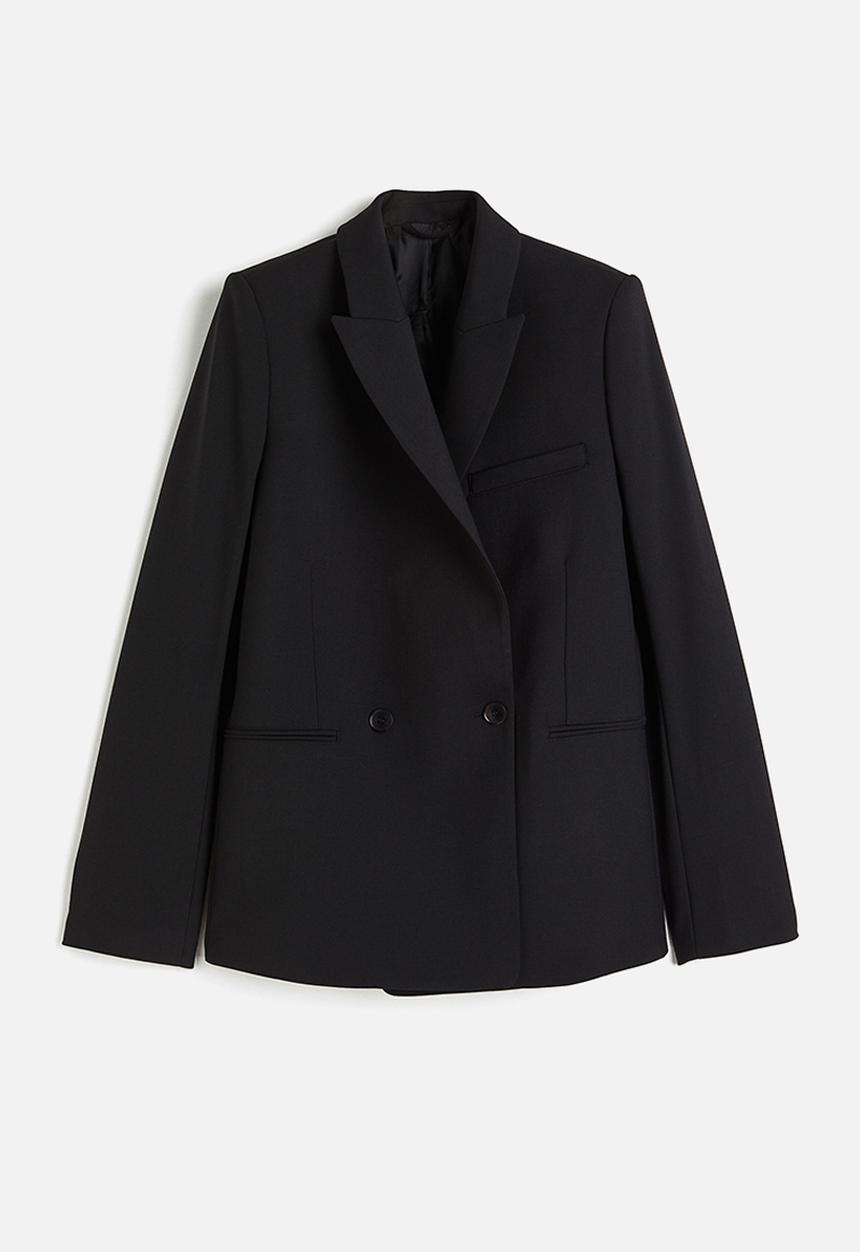 H&M - H&M Studio: Wool-blend blazer - midnight black 