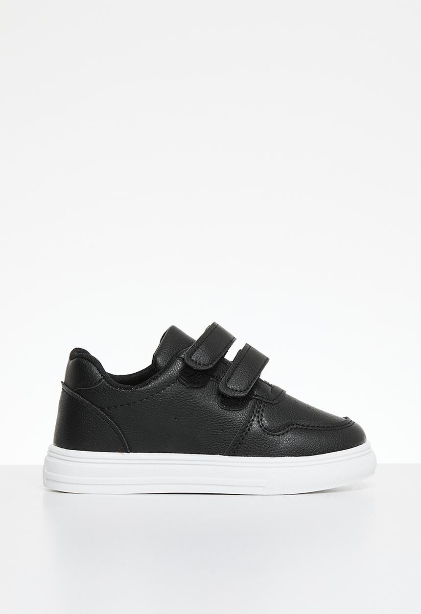 Pop Candy - Boys twin velcro strap sneakers - black