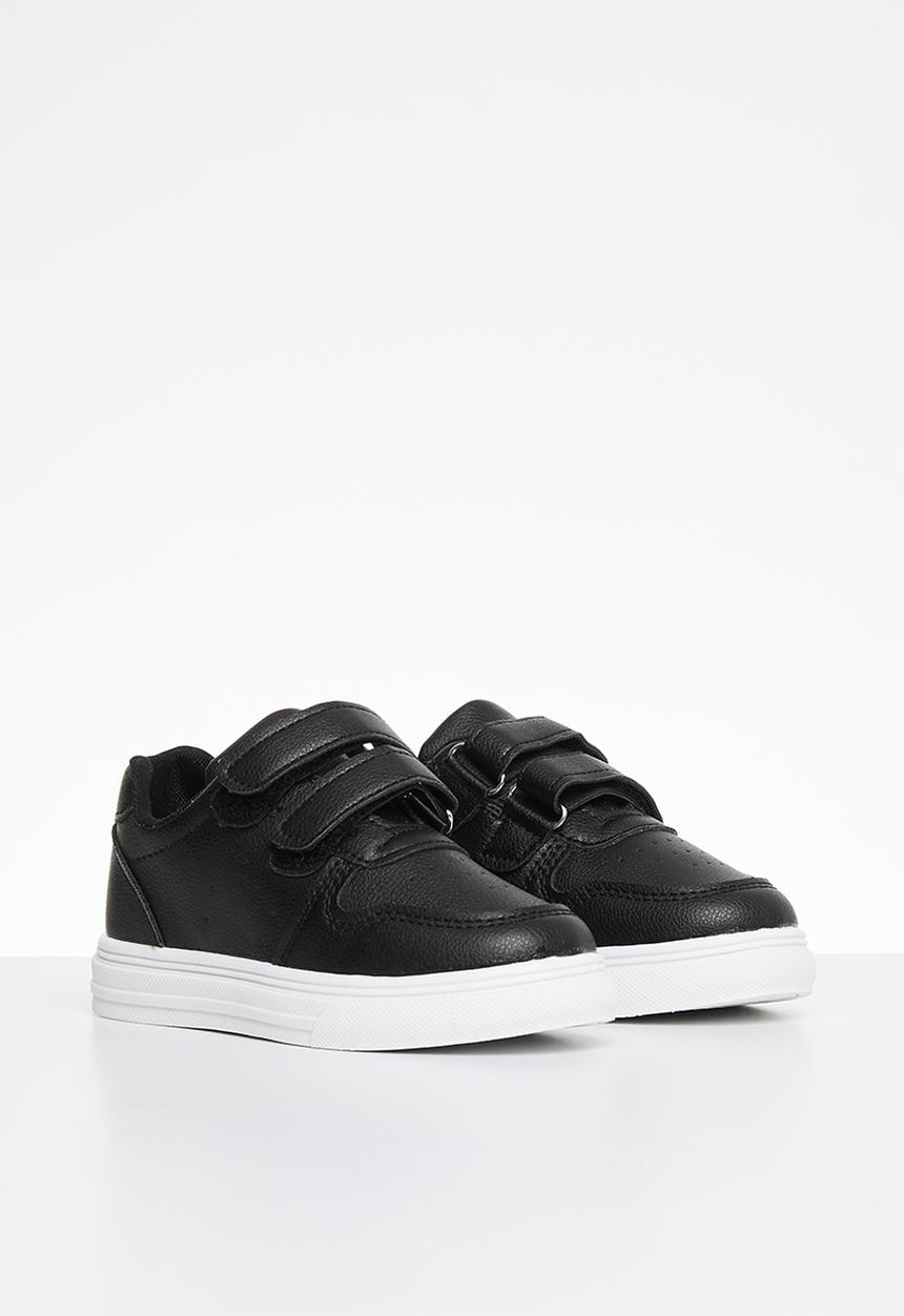 Pop Candy - Boys twin velcro strap sneakers - black